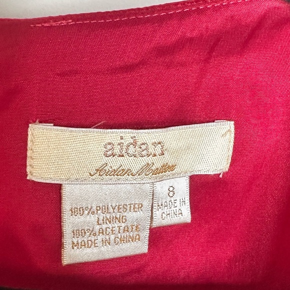 Aiden Mattox Elegant Red Open Sleeves Dress - Picture 6 of 8